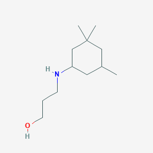 molecular formula C12H25NO B7820074 3-[(3,3,5-Trimethylcyclohexyl)amino]propan-1-ol CAS No. 53444-00-1