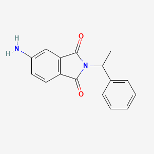 molecular formula C16H14N2O2 B7820134 5-Amino-2-(1-phenylethyl)isoindoline-1,3-dione 