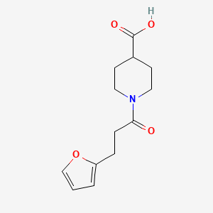 1-[3-(Furan-2-yl)propanoyl]piperidine-4-carboxylic acid