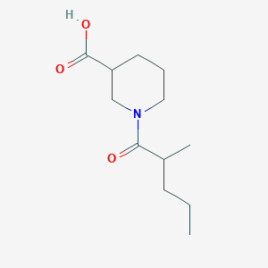 molecular formula C12H21NO3 B7820179 1-(2-Methylpentanoyl)piperidine-3-carboxylic acid 