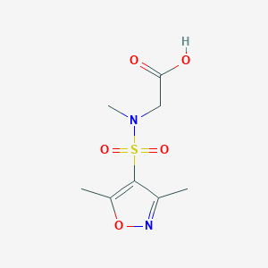 molecular formula C8H12N2O5S B7820213 N-((3,5-Dimethylisoxazol-4-yl)sulfonyl)-N-methylglycine 