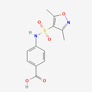 molecular formula C12H12N2O5S B7820221 4-{[(3,5-Dimethylisoxazol-4-yl)sulfonyl]amino}benzoic acid 