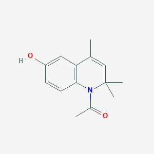 molecular formula C14H17NO2 B7820296 1-(6-Hydroxy-2,2,4-trimethylquinolin-1-yl)ethanone 
