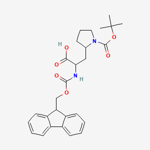 molecular formula C27H32N2O6 B7820336 2-N-Fmoc-氨基-3-(2-N-boc-氨基-吡咯烷基)丙酸 