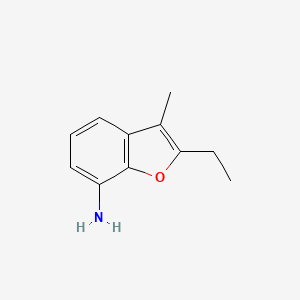 molecular formula C11H13NO B7820364 2-Ethyl-3-methyl-1-benzofuran-7-amine 