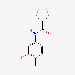 molecular formula C13H16INO B7820414 N-(3-iodo-4-methylphenyl)cyclopentanecarboxamide 
