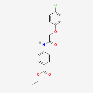molecular formula C17H16ClNO4 B7820416 Ethyl 4-{[(4-chlorophenoxy)acetyl]amino}benzoate 