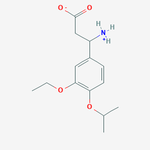 molecular formula C14H21NO4 B7820436 3-Azaniumyl-3-(3-ethoxy-4-propan-2-yloxyphenyl)propanoate 