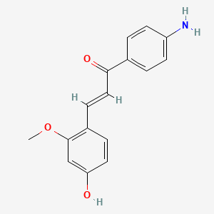 molecular formula C16H15NO3 B7820463 (2E)-1-(4-aminophenyl)-3-(4-hydroxy-2-methoxyphenyl)prop-2-en-1-one 