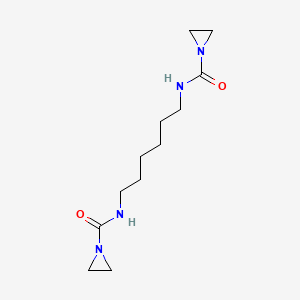 molecular formula C12H22N4O2 B7820959 1-氮杂环丁烷甲酰胺，N，N'-1，6-己二酰基双- CAS No. 63834-51-5