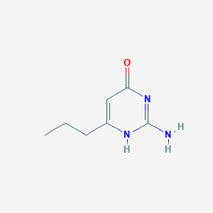 molecular formula C7H11N3O B7821300 2-amino-6-propyl-1H-pyrimidin-4-one 