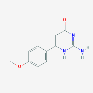 molecular formula C11H11N3O2 B7821308 2-amino-6-(4-methoxyphenyl)-1H-pyrimidin-4-one 