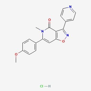 molecular formula C19H16ClN3O3 B7821355 6-(4-Methoxyphenyl)-5-methyl-3-(4-pyridinyl)-isoxazolo[4,5-C]pyridin-4(5H)-one hydrochloride 