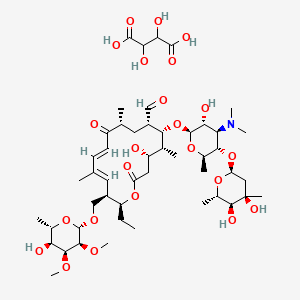 2,3-dihydroxybutanedioic acid;(4S,5R,6R,7S,9R,11E,13Z,15R,16S)-6-[(2R,3R,4R,5S,6R)-5-[(2S,4R,5S,6S)-4,5-dihydroxy-4,6-dimethyloxan-2-yl]oxy-4-(dimethylamino)-3-hydroxy-6-methyloxan-2-yl]oxy-16-ethyl-4-hydroxy-15-[[(2S,3S,4S,5S,6S)-5-hydroxy-3,4-dimethoxy-6-methyloxan-2-yl]oxymethyl]-5,9,13-trimethyl-2,10-dioxo-1-oxacyclohexadeca-11,13-diene-7-carbaldehyde