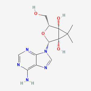molecular formula C13H17N5O4 B7821869 (1S,2R,4R,5S)-2-(6-aminopurin-9-yl)-4-(hydroxymethyl)-6,6-dimethyl-3-oxabicyclo[3.1.0]hexane-1,5-diol 