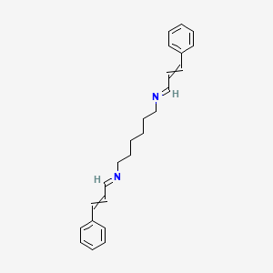 molecular formula C24H28N2 B7822105 1,6-Hexanediamine, N,N'-bis(3-phenyl-2-propenylidene)- 