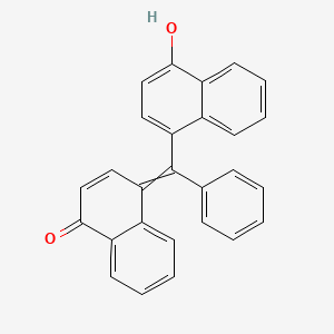 molecular formula C27H18O2 B7822135 4-[(4-Hydroxynaphthalen-1-yl)-phenylmethylidene]naphthalen-1-one 