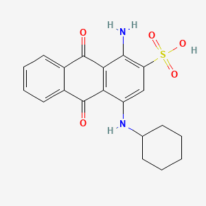 molecular formula C20H20N2O5S B7822338 2-Anthracenesulfonic acid, 1-amino-4-(cyclohexylamino)-9,10-dihydro-9,10-dioxo- CAS No. 5617-28-7