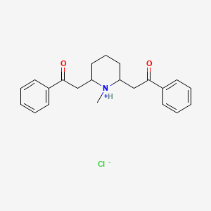 molecular formula C22H26ClNO2 B7822402 2,2''-(1-Methyl-2,6-piperidinediyl)diacetophenone hydrochloride 