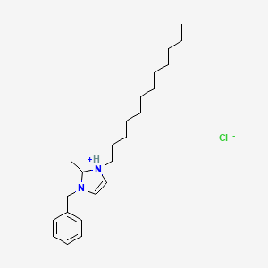 molecular formula C23H39ClN2 B7822939 3-Benzyl-1-dodecyl-2-methyl-1,2-dihydroimidazol-1-ium;chloride 