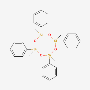 molecular formula C28H32O4Si4 B7823100 Cyclotetrasiloxane, 2,4,6,8-tetramethyl-2,4,6,8-tetraphenyl- CAS No. 15331-54-1