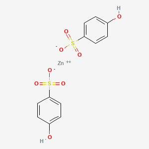 molecular formula Zn(C6H5O4S)2<br>C12H10O8S2Zn B7823121 zinc;4-hydroxybenzenesulfonate CAS No. 51136-97-1