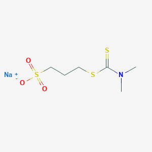 molecular formula C6H12NNaO3S3 B7823342 sodium;3-(dimethylcarbamothioylsulfanyl)propane-1-sulfonate 