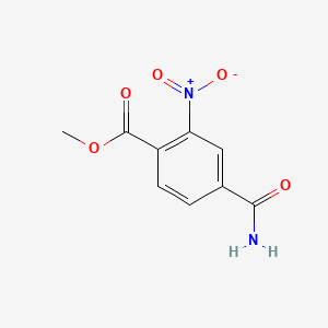 molecular formula C9H8N2O5 B7823388 Methyl 4-(aminocarbonyl)-2-nitrobenzoate CAS No. 20132-75-6