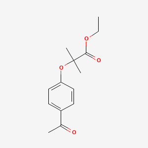 molecular formula C14H18O4 B7823596 Ethyl 2-(4-acetylphenoxy)-2-methylpropionate CAS No. 29884-24-0