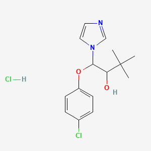 molecular formula C15H20Cl2N2O2 B7823783 alpha-(tert-Butyl)-beta-(4-chlorophenoxy)-1H-imidazol-1-ethanol monohydrochloride CAS No. 75536-36-6