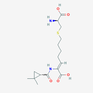 (Z)-7-[(2S)-2-amino-3-hydroxy-3-oxopropyl]sulfanyl-2-[[(1S)-2,2-dimethylcyclopropanecarbonyl]amino]hept-2-enoic acid