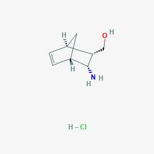 molecular formula C8H14ClNO B7823958 [(1R,2S,3R,4S)-3-Amino-2-bicyclo[2.2.1]hept-5-enyl]methanol;hydrochloride 