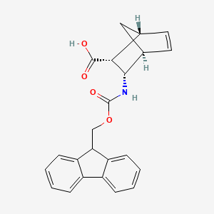molecular formula C23H21NO4 B7823969 (1R,2R,3S,4S)-3-(9H-fluoren-9-ylmethoxycarbonylamino)bicyclo[2.2.1]hept-5-ene-2-carboxylic acid 