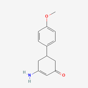 molecular formula C13H15NO2 B7824009 3-Amino-5-(4-methoxyphenyl)cyclohex-2-en-1-one CAS No. 1114596-76-7