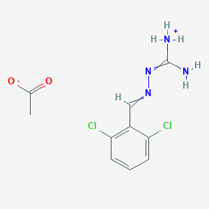 molecular formula C10H12Cl2N4O2 B7824028 [N'-[(2,6-dichlorophenyl)methylideneamino]carbamimidoyl]azanium;acetate 