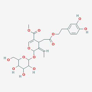 molecular formula C25H32O13 B7824271 methyl (5Z)-4-[2-[2-(3,4-dihydroxyphenyl)ethoxy]-2-oxoethyl]-5-ethylidene-6-[3,4,5-trihydroxy-6-(hydroxymethyl)oxan-2-yl]oxy-4H-pyran-3-carboxylate 
