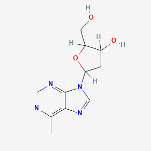 molecular formula C11H14N4O3 B7824540 9-(2-Deoxypentofuranosyl)-6-methyl-9h-purine 