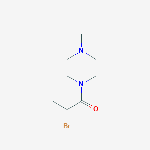 molecular formula C8H15BrN2O B7824647 2-Bromo-1-(4-methylpiperazin-1-yl)propan-1-one 