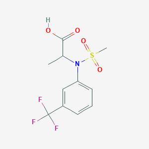 molecular formula C11H12F3NO4S B7824674 N-(Methylsulfonyl)-N-[3-(trifluoromethyl)phenyl]alanine 