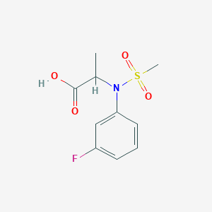 molecular formula C10H12FNO4S B7824682 N-(3-Fluorophenyl)-N-(methylsulfonyl)alanine 