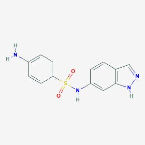 molecular formula C13H12N4O2S B078247 6-Sulfanilamidoindazole CAS No. 13744-68-8