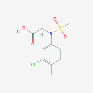molecular formula C11H14ClNO4S B7824701 N-(3-Chloro-4-methylphenyl)-N-(methylsulfonyl)alanine 