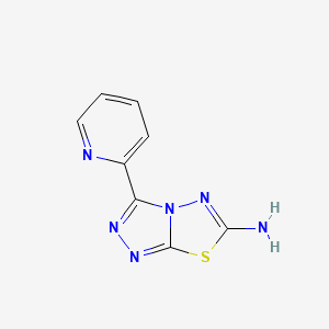 molecular formula C8H6N6S B7824739 3-(Pyridin-2-yl)-[1,2,4]triazolo[3,4-b][1,3,4]thiadiazol-6-amine CAS No. 80809-39-8