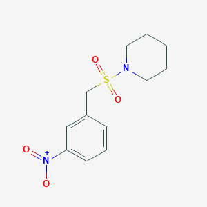 molecular formula C12H16N2O4S B7824759 1-[(3-Nitrophenyl)methylsulfonyl]piperidine 