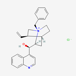 molecular formula C26H29ClN2O B7824844 (1S,2S,4S,5R)-1-苄基-2-((R)-羟基(喹啉-4-基)甲基)-5-乙烯基喹喃啶-1-氯化物 