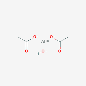 molecular formula C4H7AlO5 B7824910 Aluminum diacetate hydroxide 