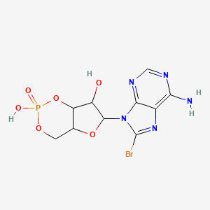 molecular formula C10H11BrN5O6P B7824937 Adenosine, 8-bromo-, cyclic 3',5'-(hydrogen phosphate) 