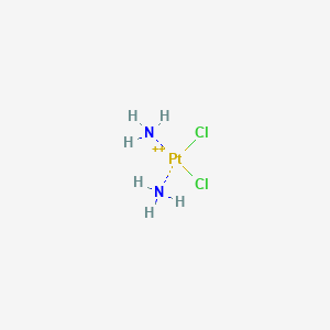 molecular formula Cl2H6N2Pt+2 B7824999 反式-二氯二氨铂(II) 