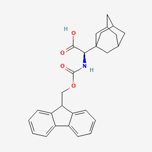 molecular formula C27H29NO4 B7825053 (2R)-2-(1-adamantyl)-2-(9H-fluoren-9-ylmethoxycarbonylamino)acetic acid 