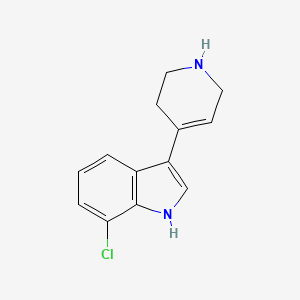 molecular formula C13H13ClN2 B7825106 7-chloro-3-(1,2,3,6-tetrahydropyridin-4-yl)-1H-indole 